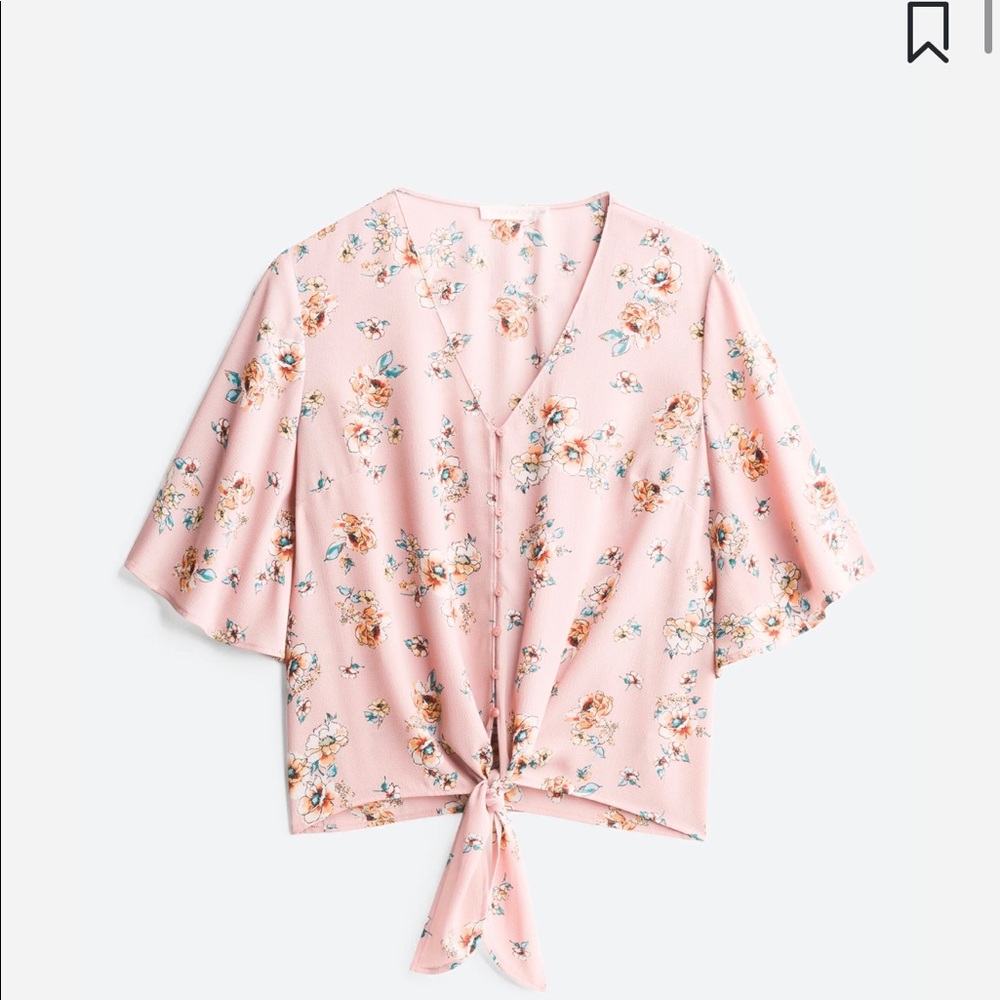 Krisantha Tie Front Blouse